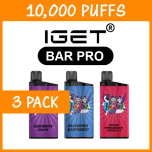 3 PACK – IGET BAR PRO – 10000 PUFFS